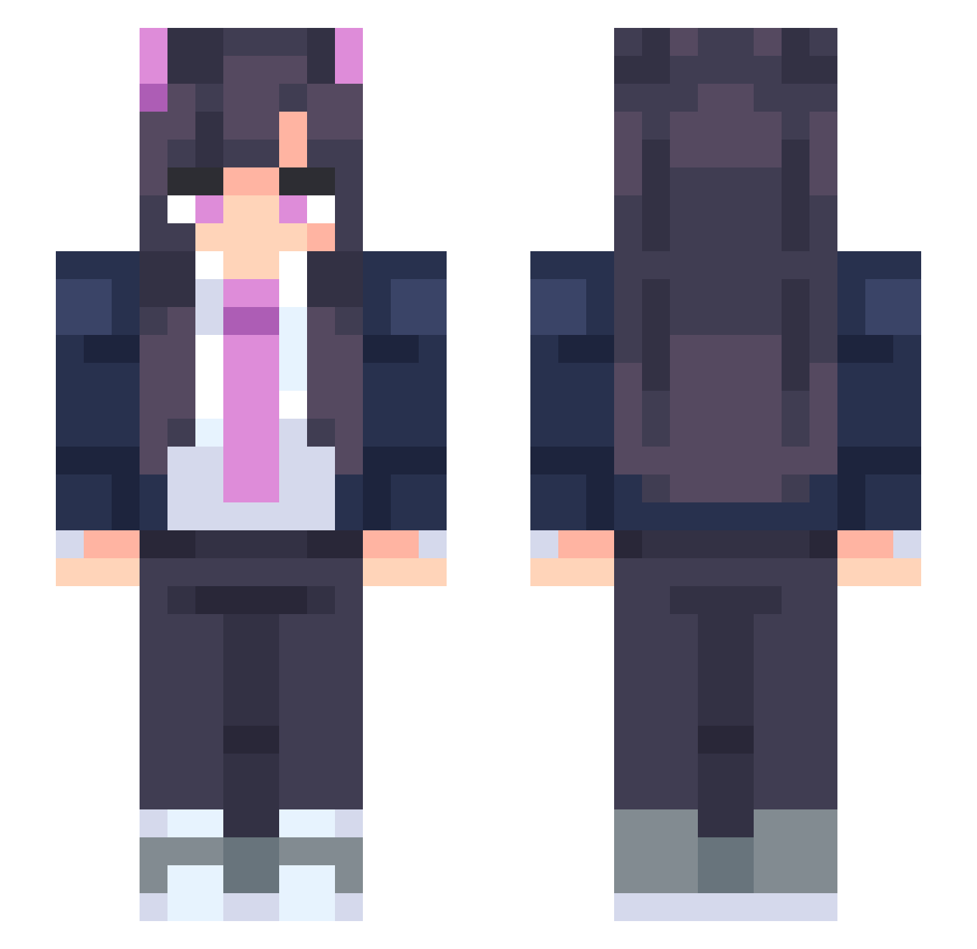 Dark_But_Cool Minecraft skin, front and back view