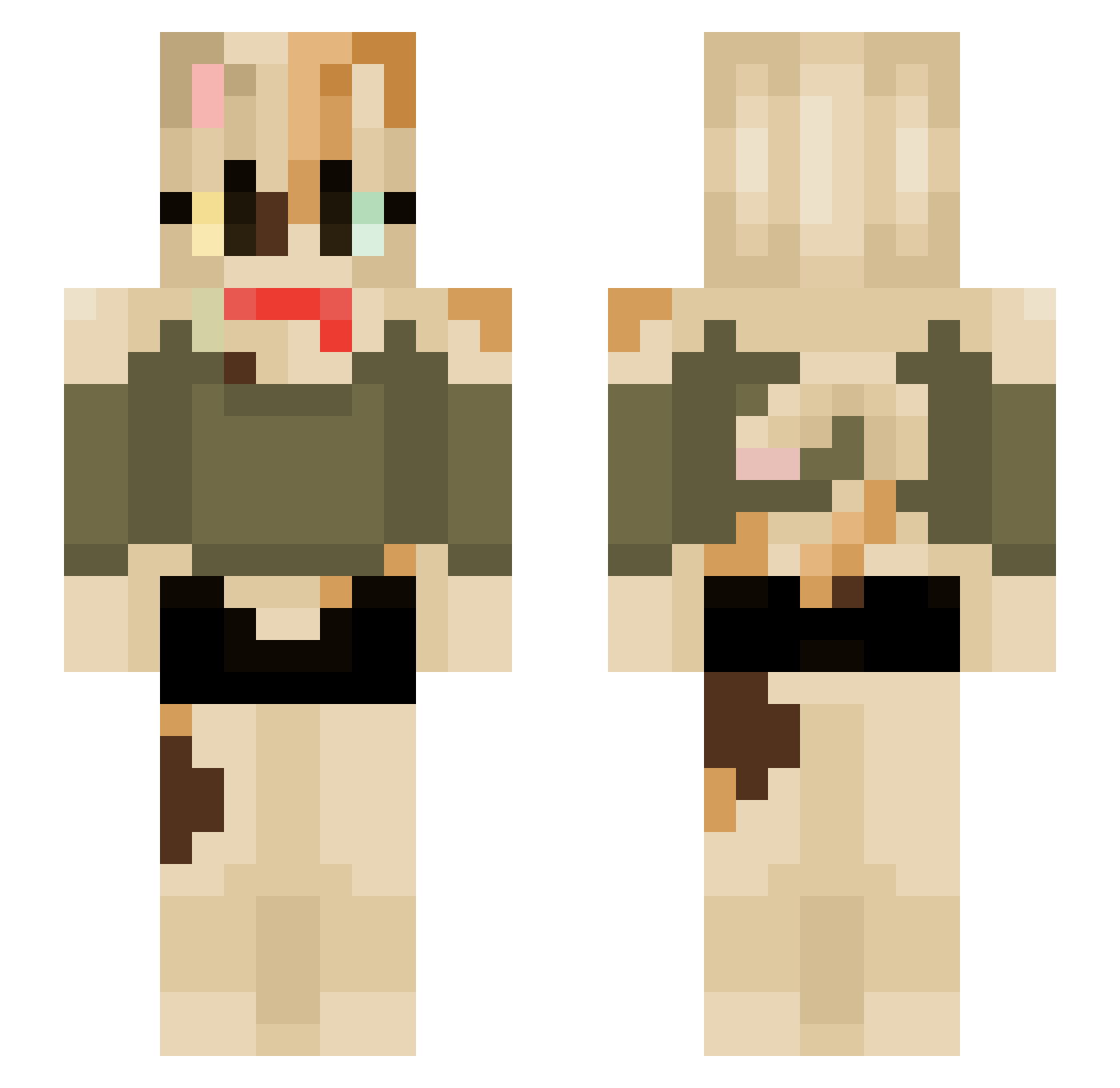 sploingkblob Minecraft skin, front and back view