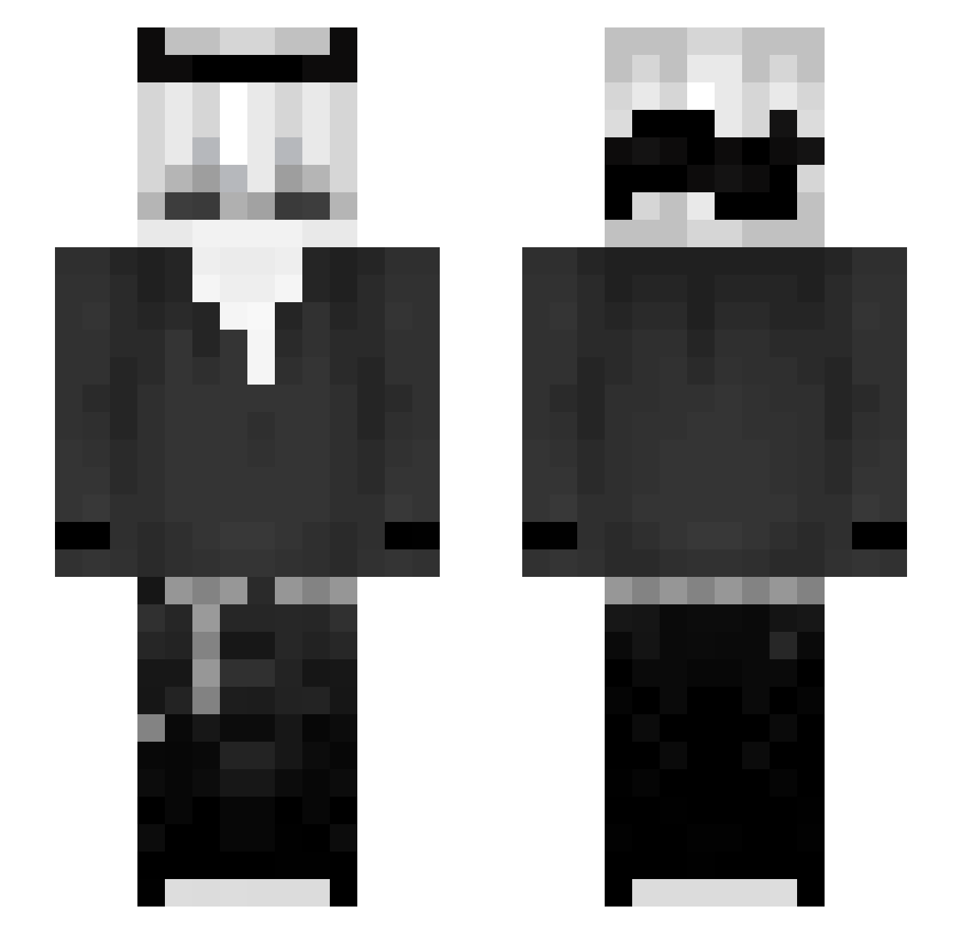 NagashiStele Minecraft skin, front and back view