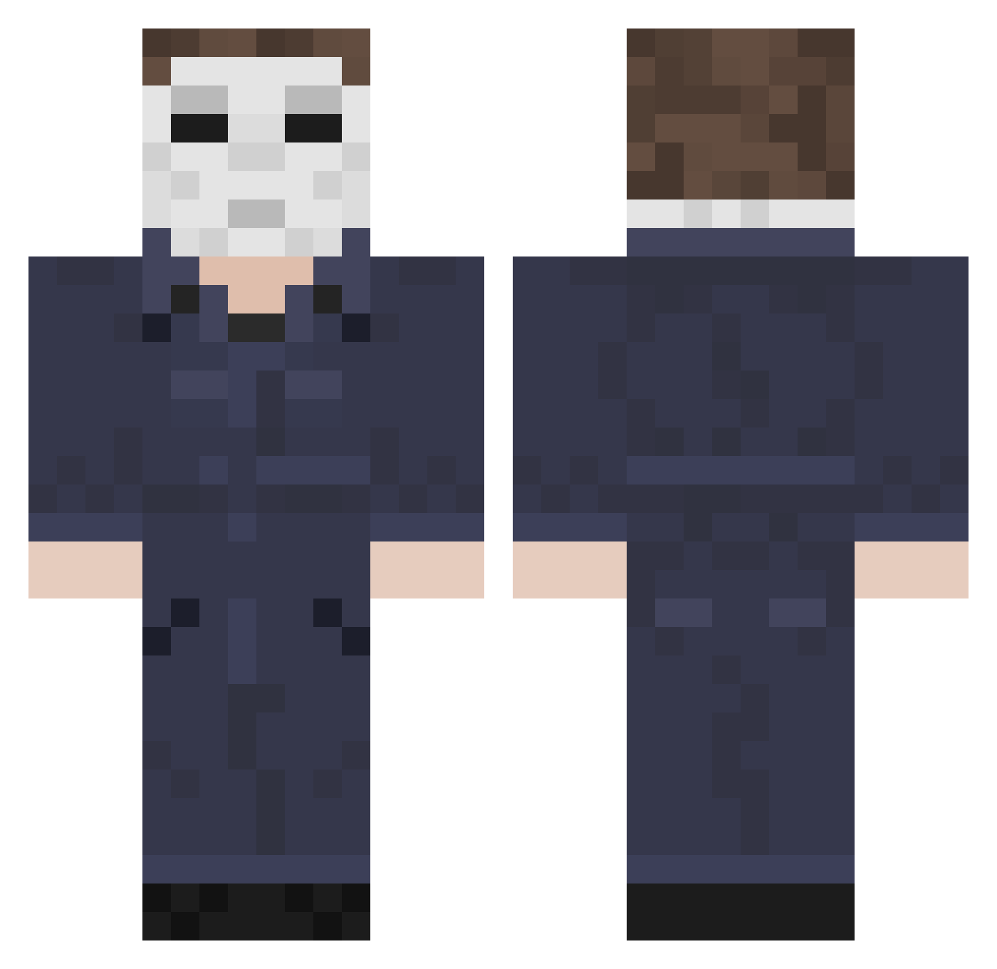 GonwnoPL Minecraft skin, front and back view