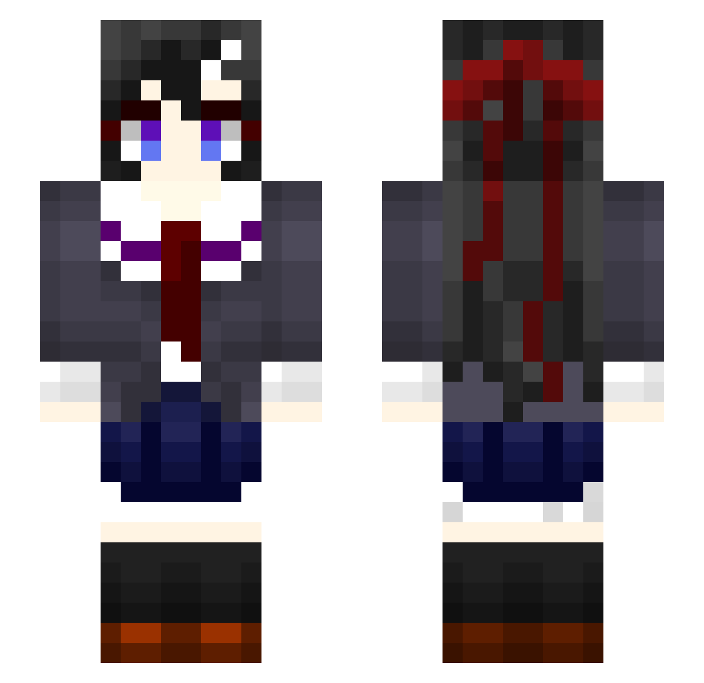 Laci_Summer Minecraft skin, front and back view
