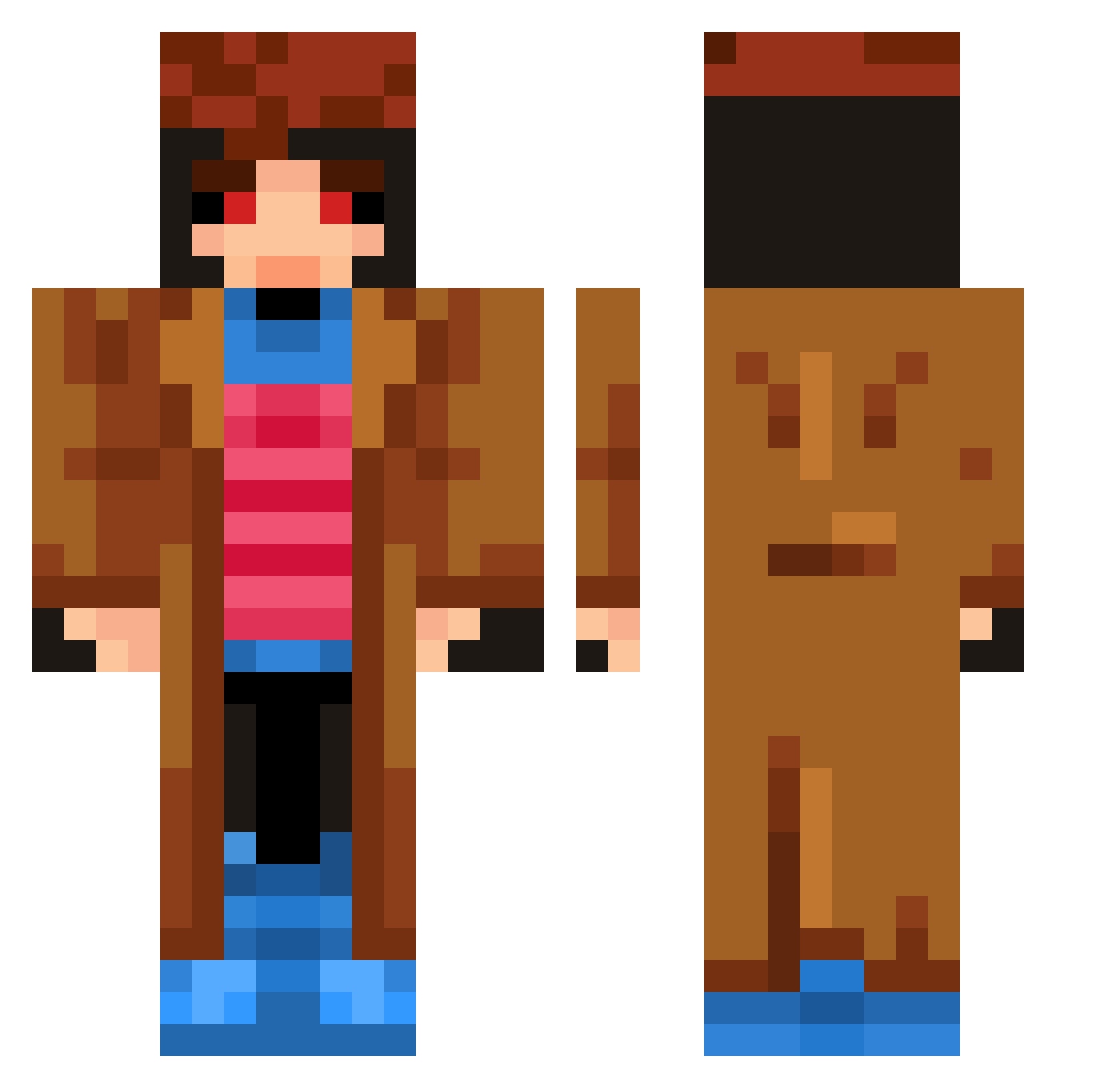 Arizonasthebest Minecraft skin, front and back view