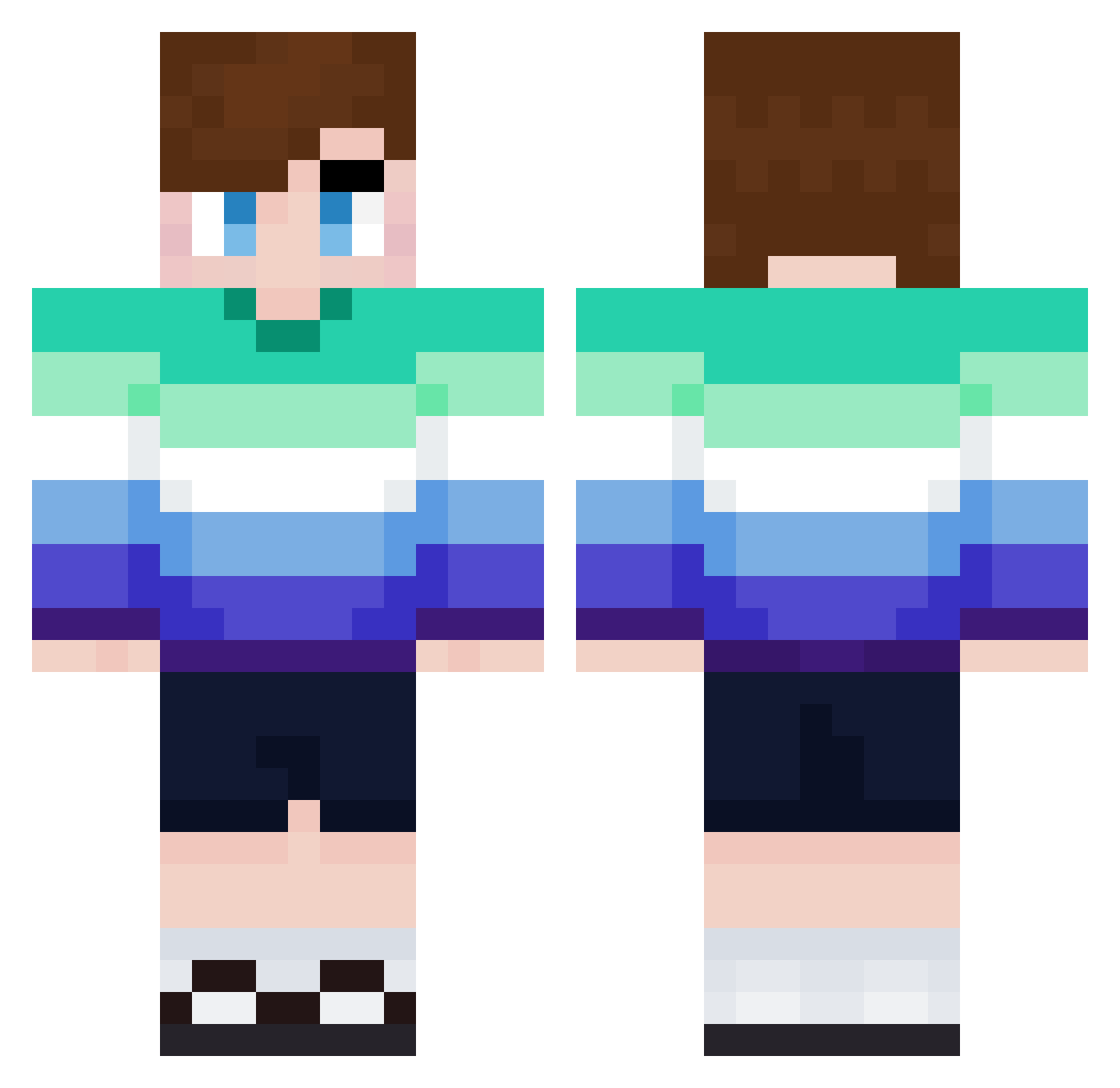 repoficialx Minecraft skin, front and back view