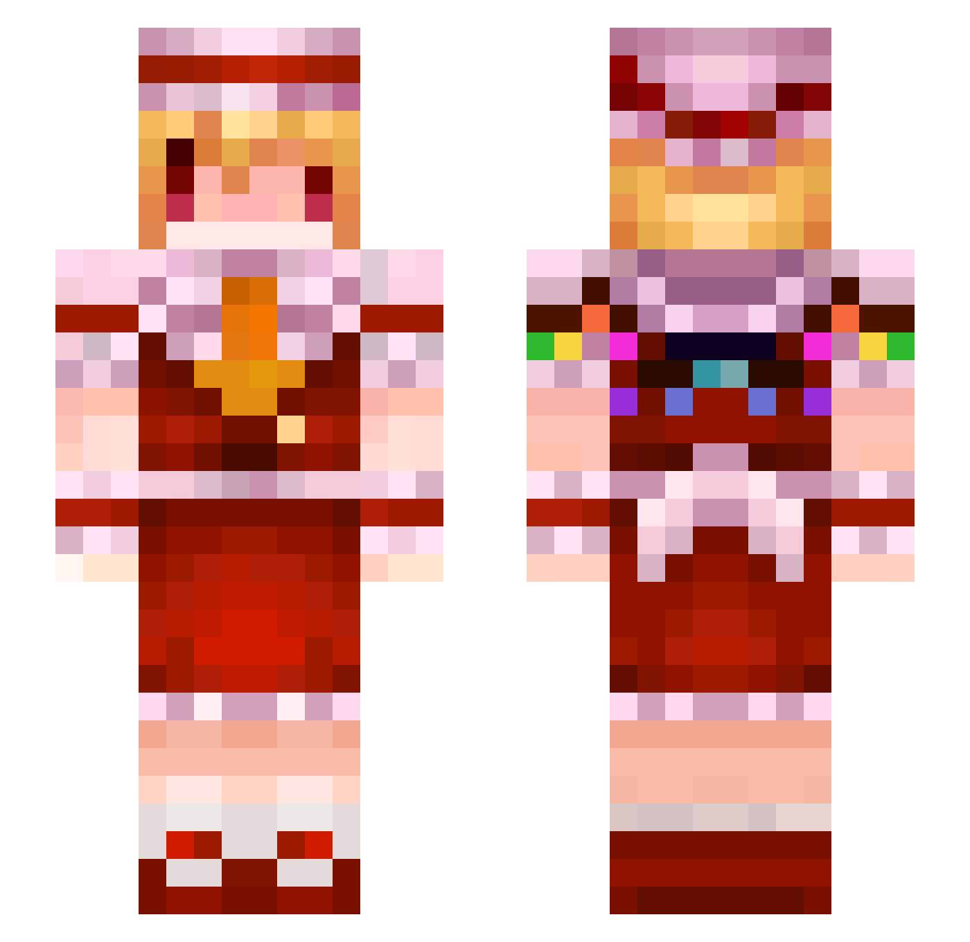 Landsale Minecraft skin, front and back view
