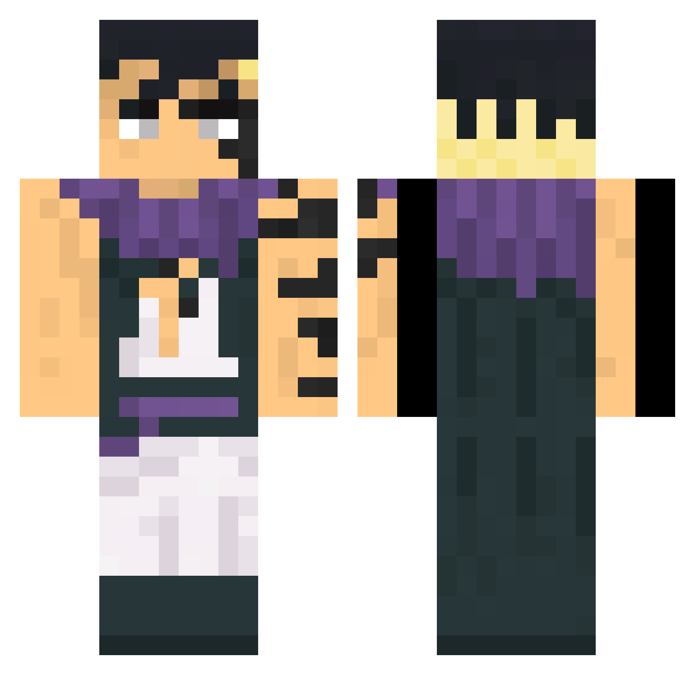 Johnathan Minecraft skin, front and back view