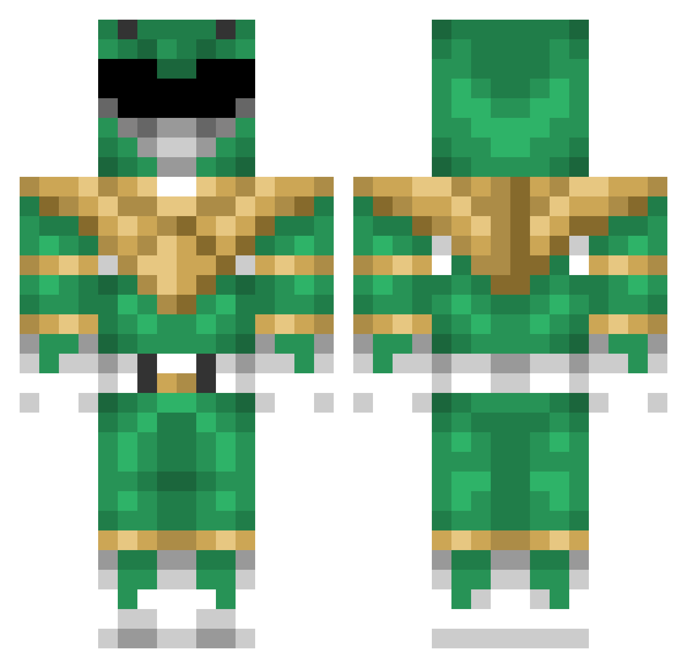 HitYuhMuda Minecraft skin, front and back view