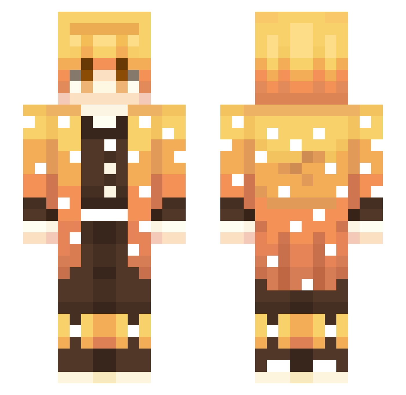 Bigdogdanny12 Minecraft skin, front and back view