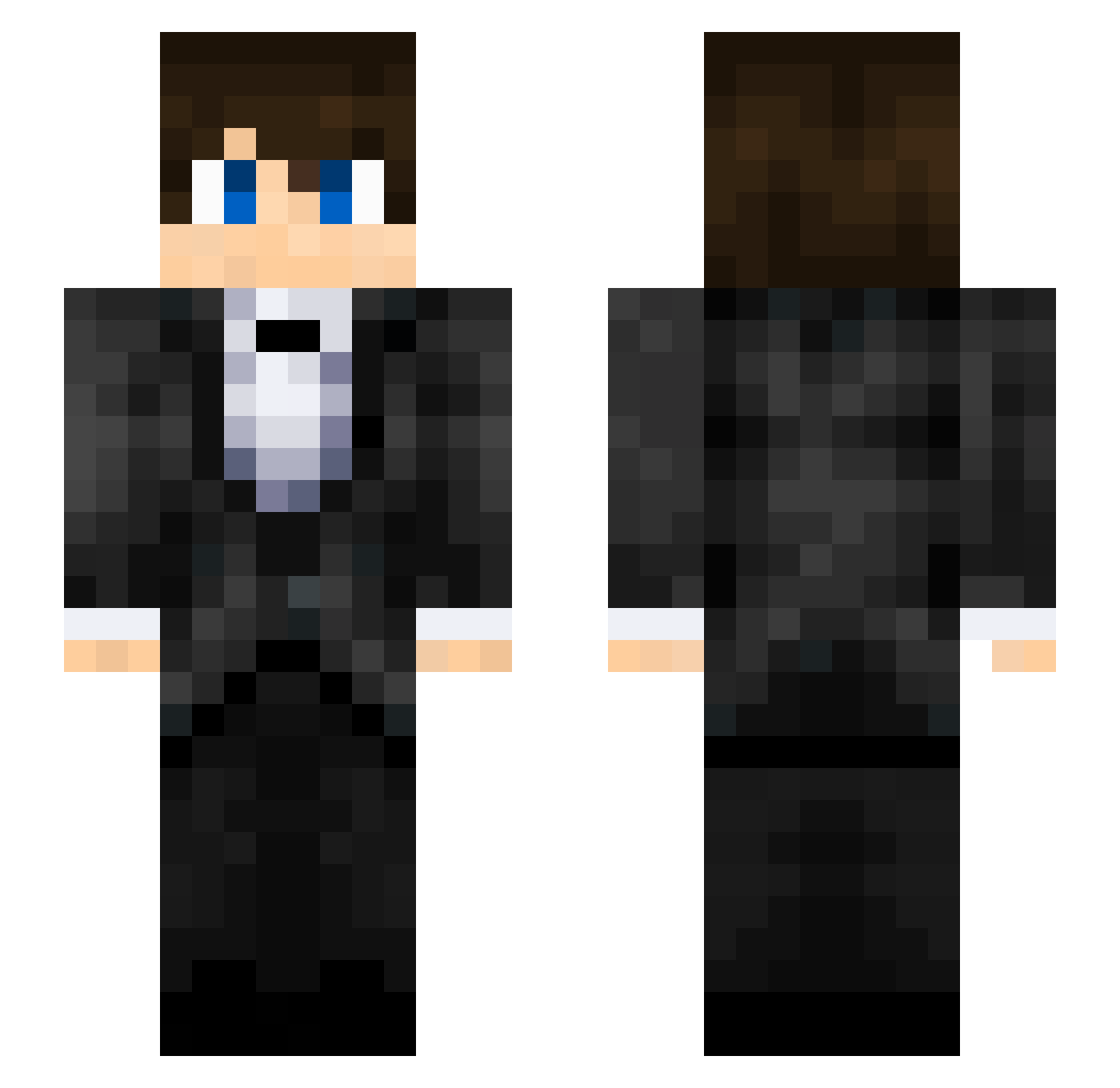 SpooksterNOOB Minecraft skin, front and back view