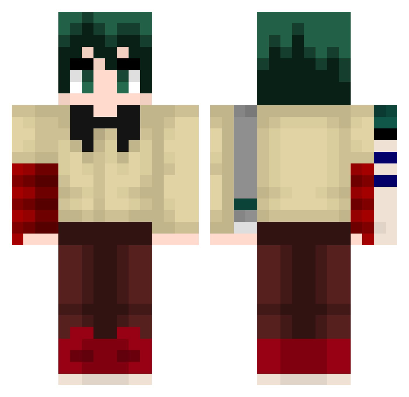 woals30 Minecraft skin, front and back view