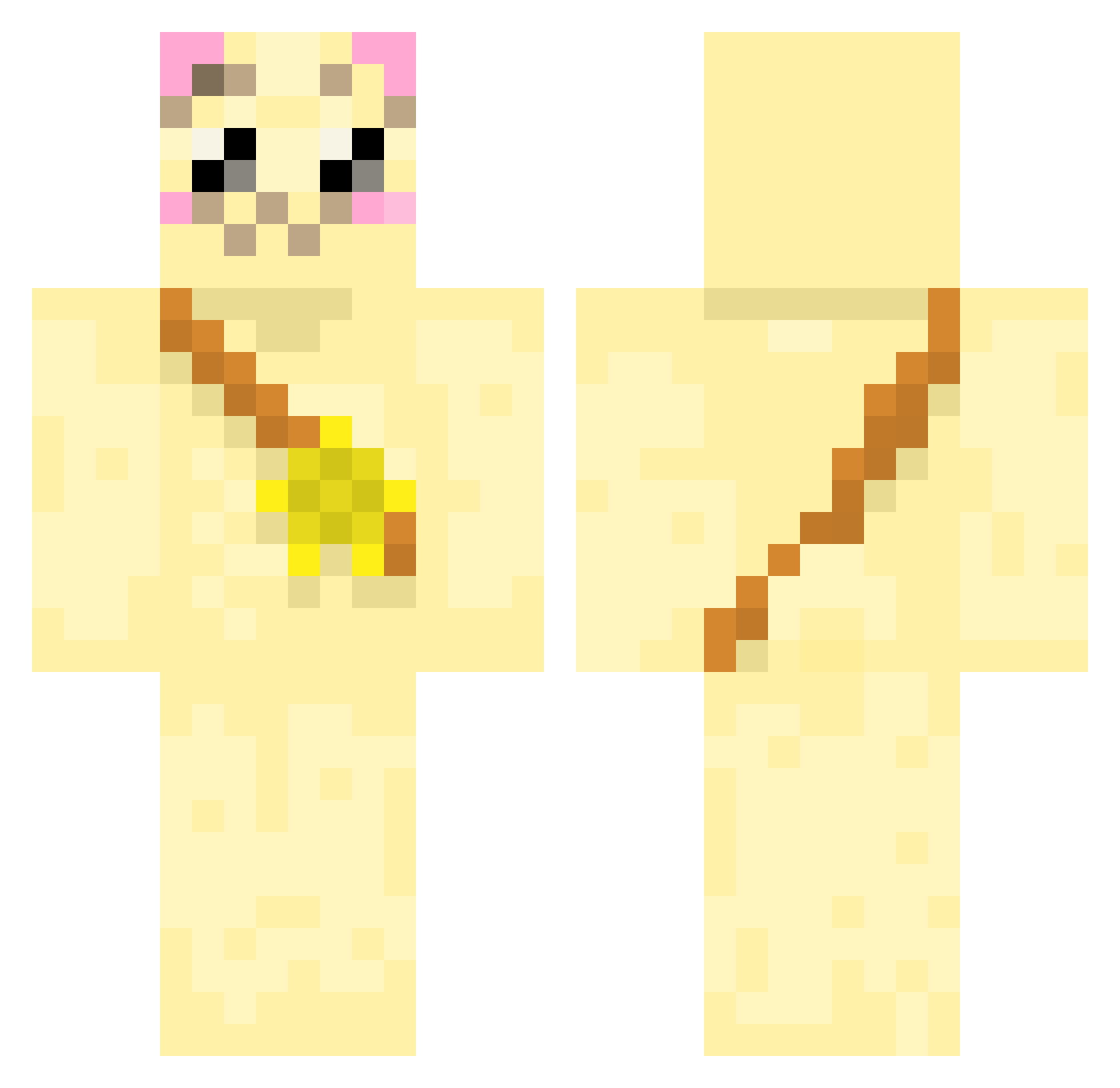 Vicentaxzo Minecraft skin, front and back view