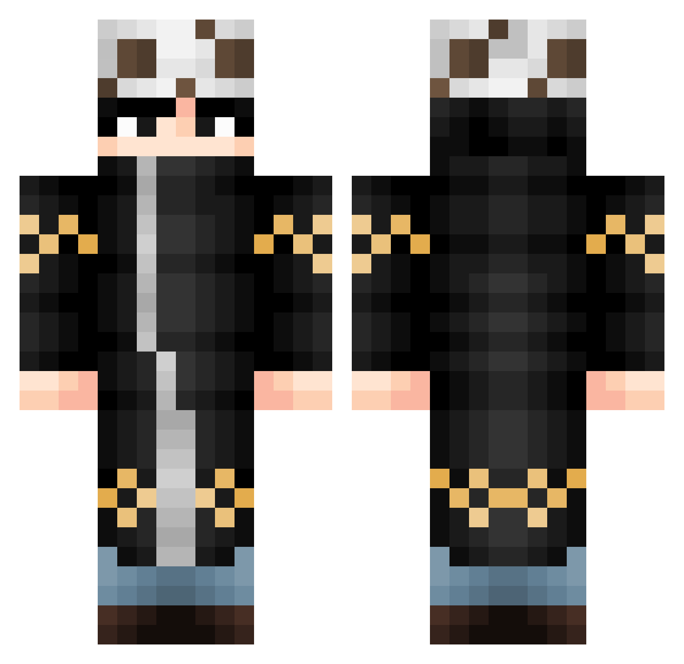 SeanThaScout Minecraft skin, front and back view