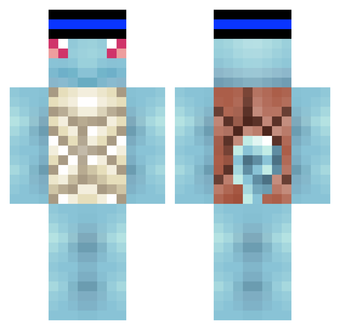 Daveed Minecraft skin, front and back view
