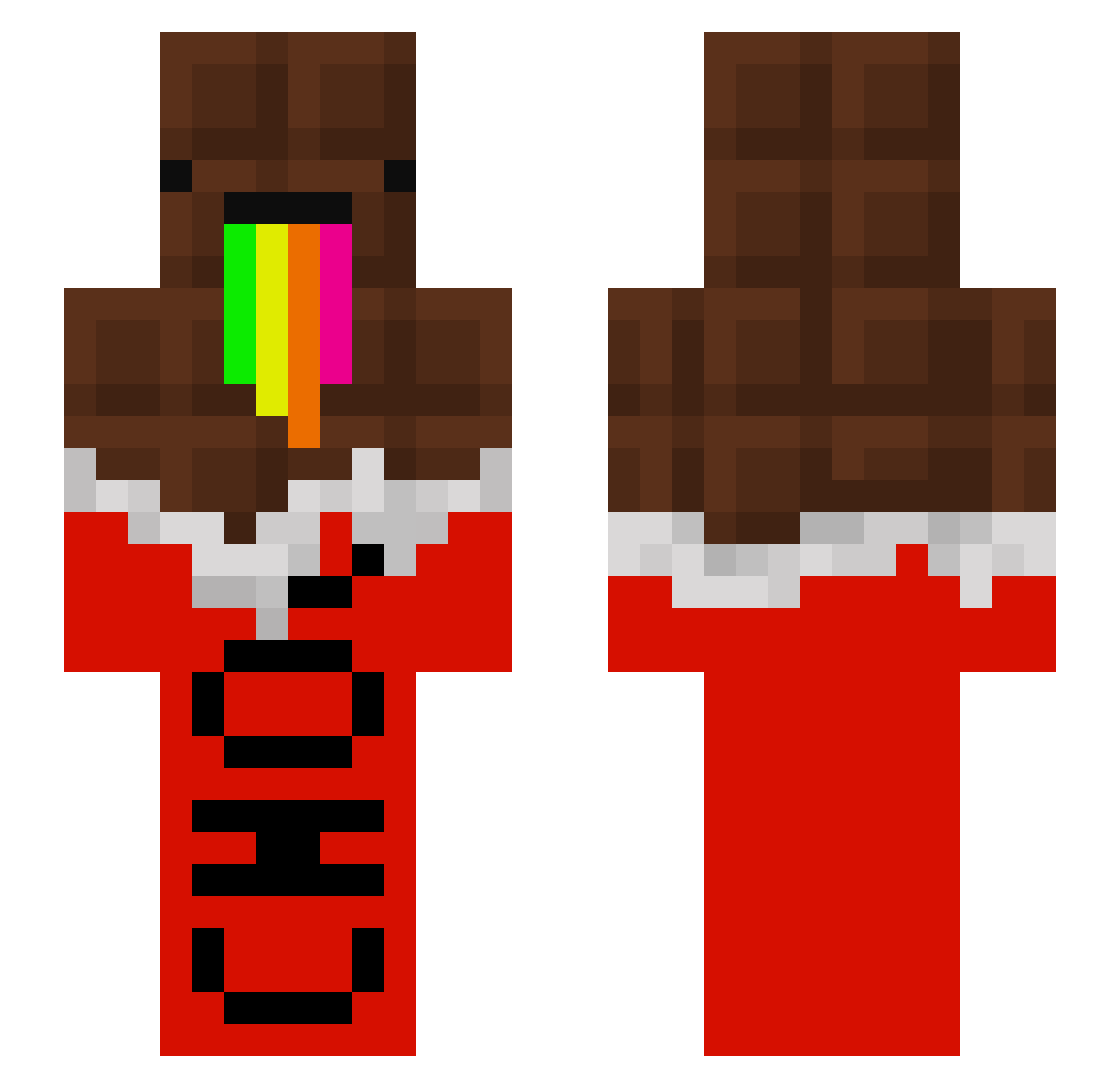 LostBashe Minecraft skin, front and back view