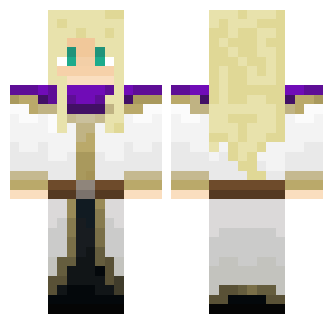 Linebeckland83 Minecraft skin, front and back view