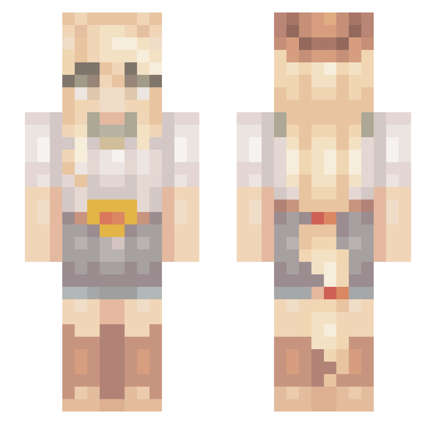 My_M3l0dyx Minecraft skin, front and back view