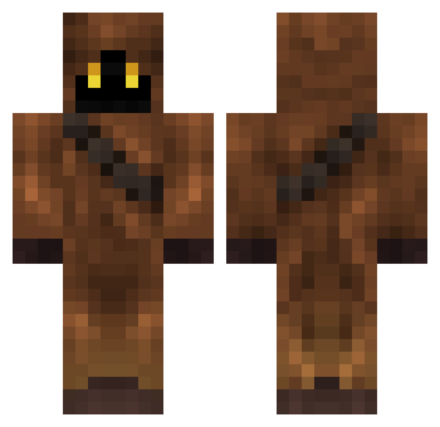 bartasu Minecraft skin, front and back view