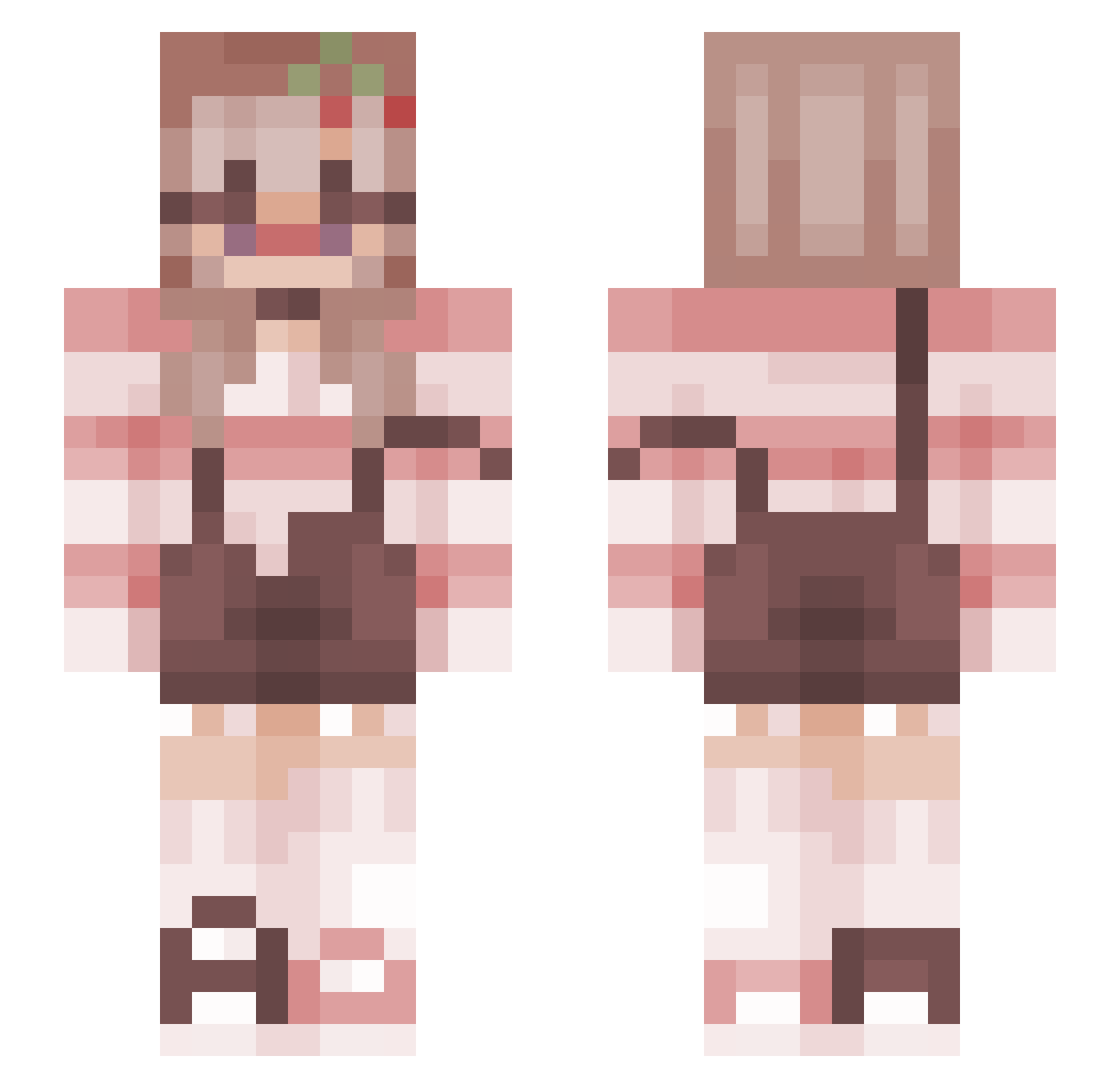 LouLoaf Minecraft skin, front and back view