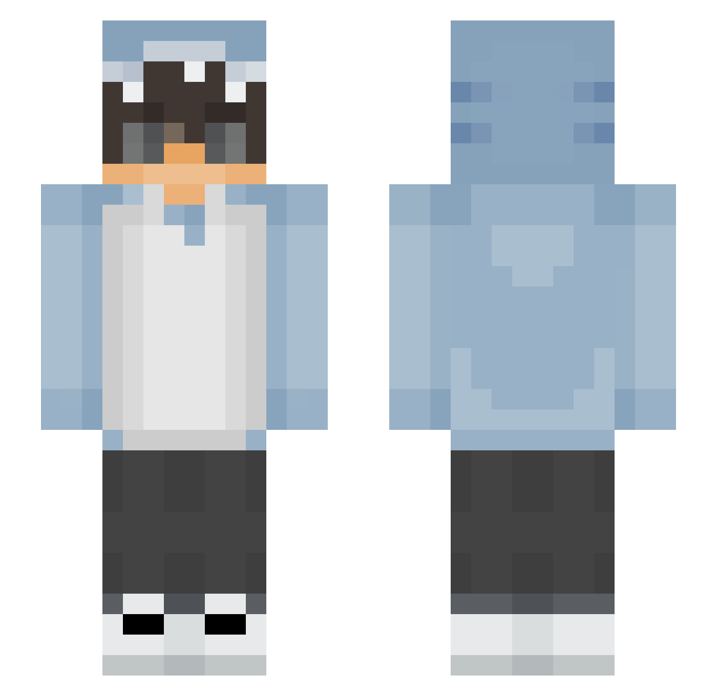 Kabhak78 Minecraft skin, front and back view