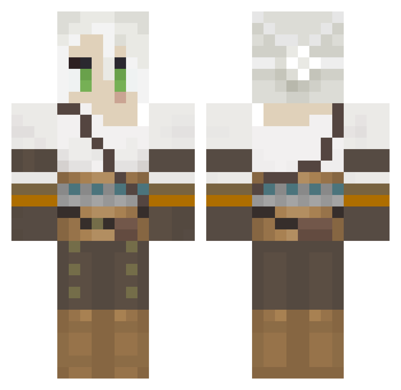 NatiD1234 Minecraft skin, front and back view