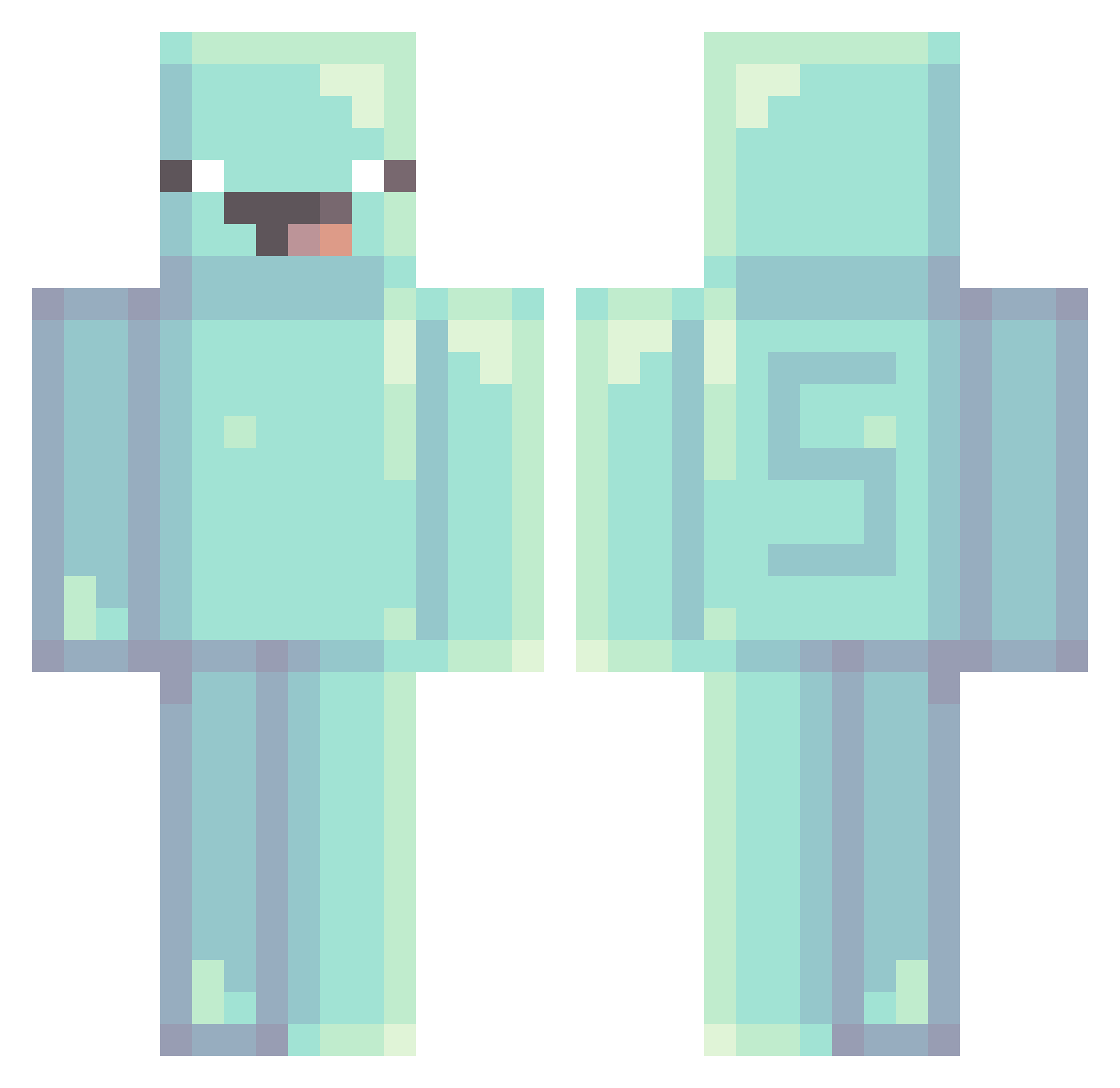 xtttaier Minecraft skin, front and back view