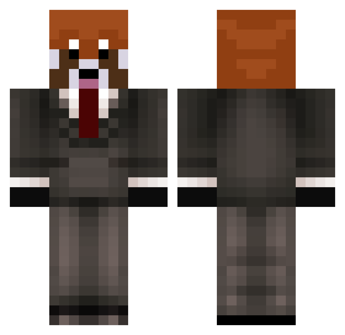 Swugzorz Minecraft skin, front and back view