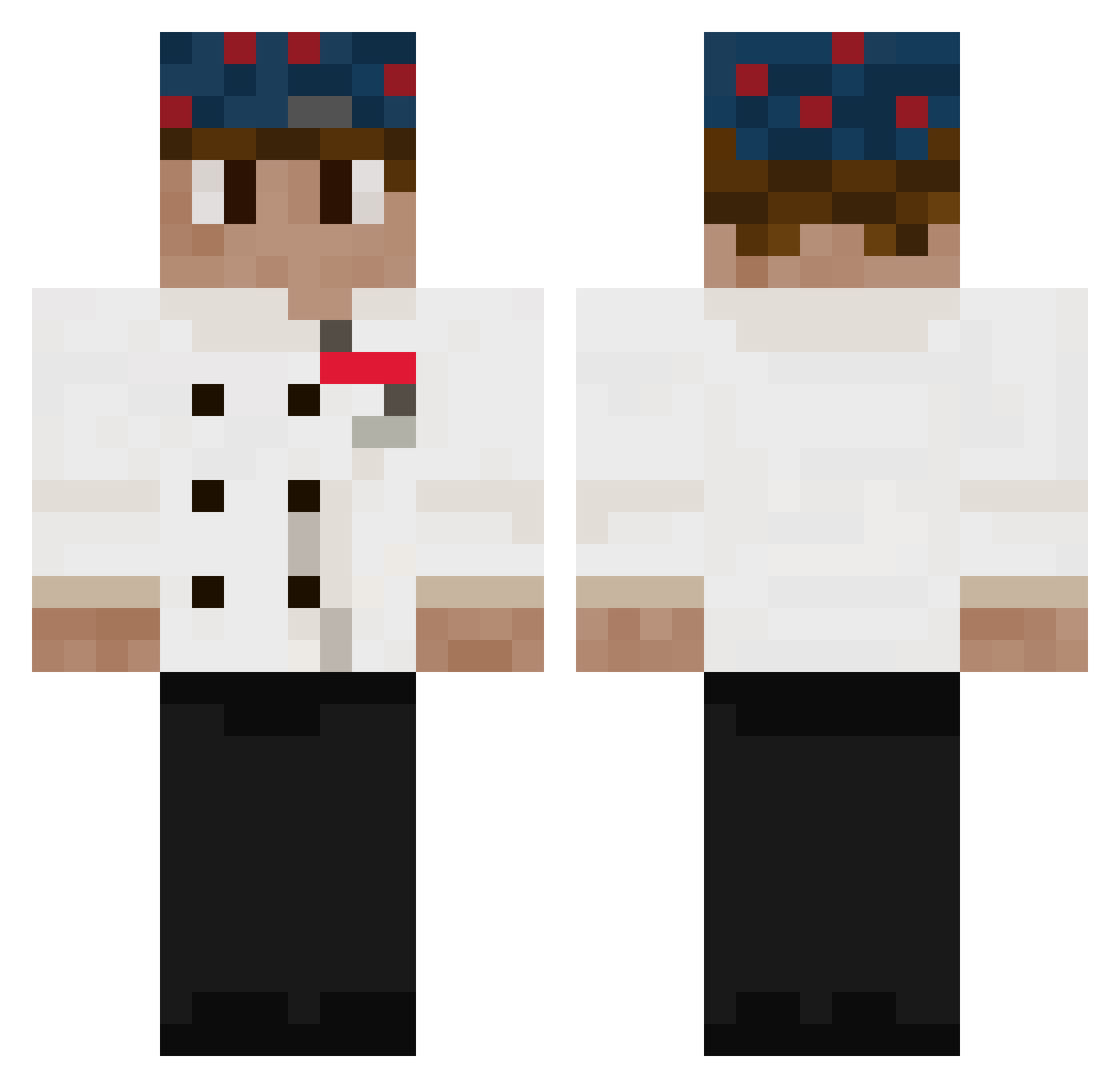 MrSnow_bro Minecraft skin, front and back view
