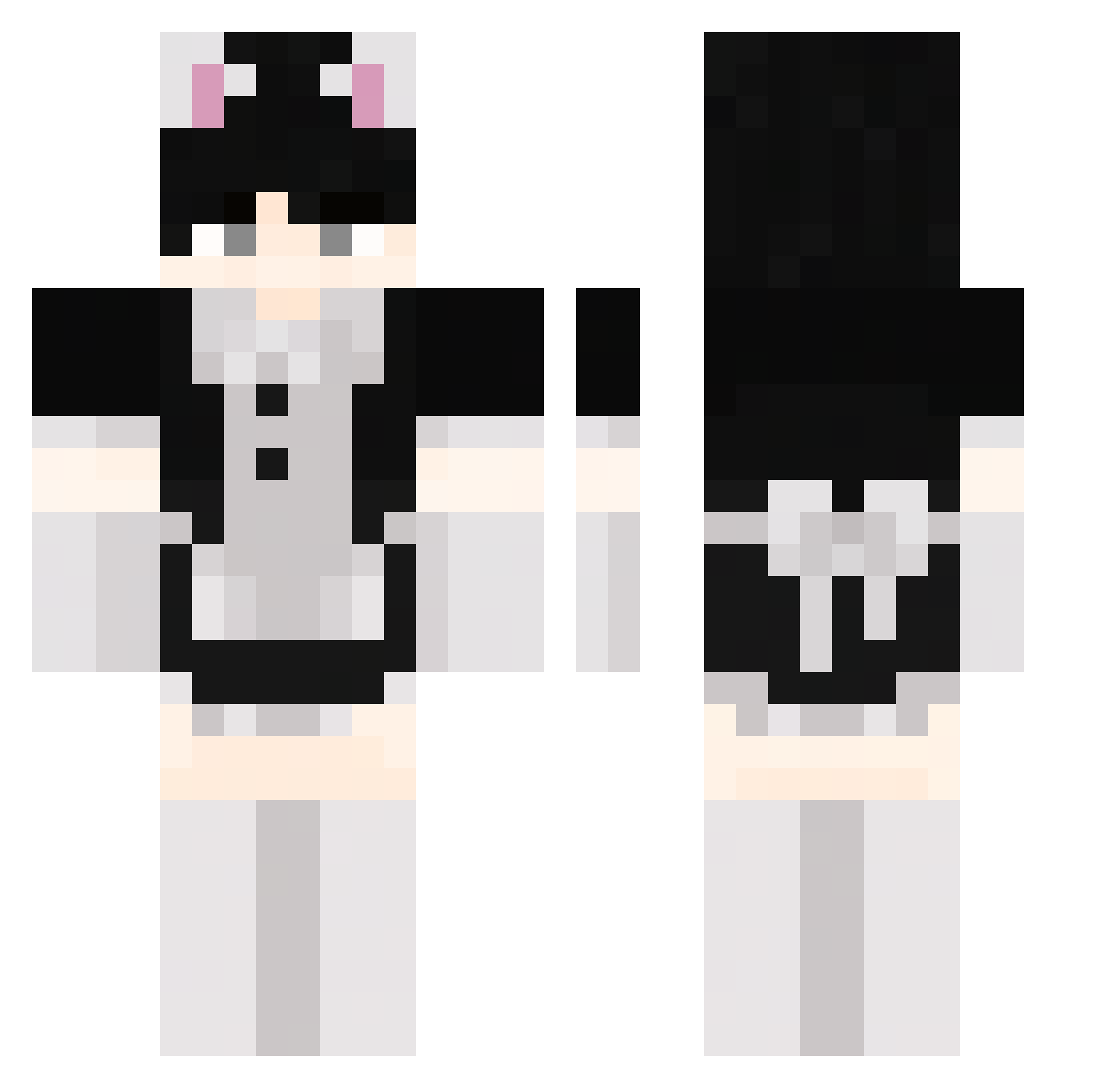 CAJETA_DREAMS Minecraft skin, front and back view