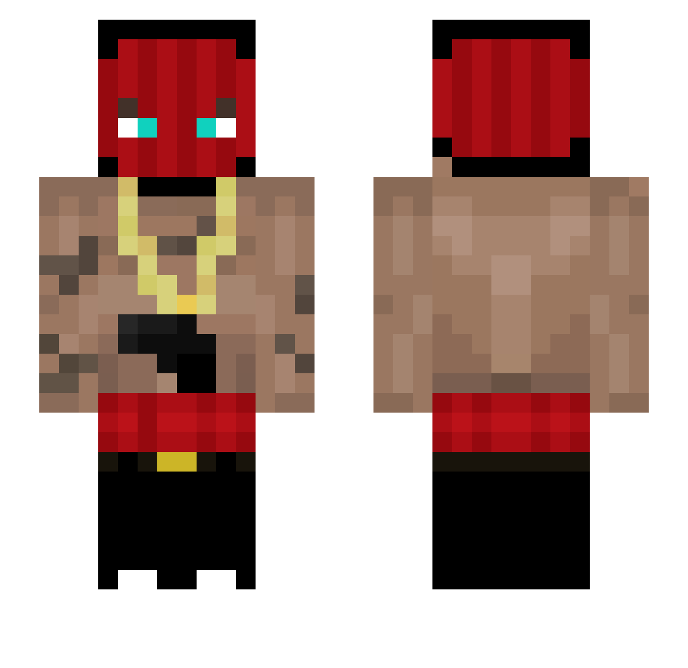Godfrey111 Minecraft skin, front and back view