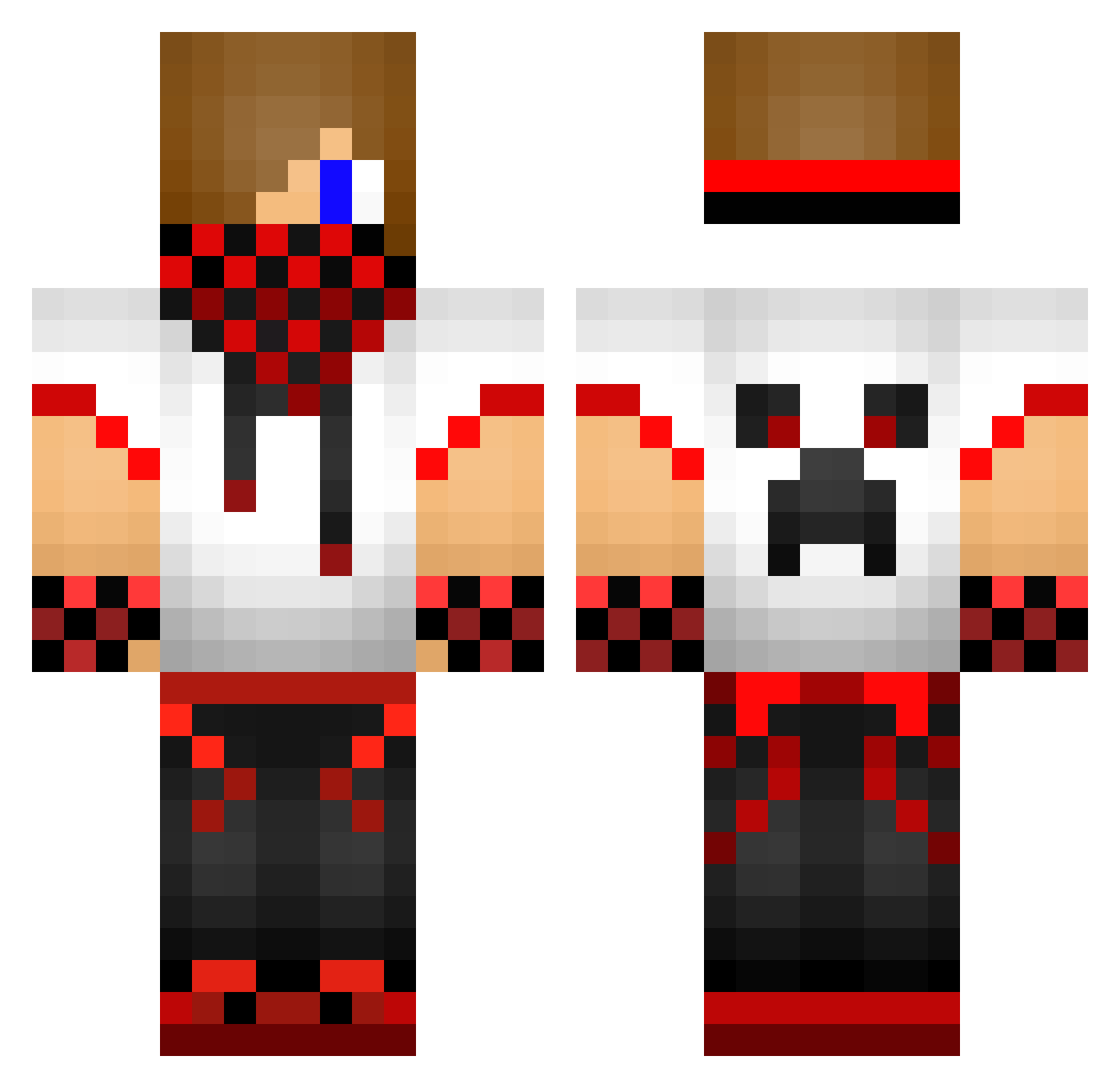 yldDRAAX Minecraft skin, front and back view