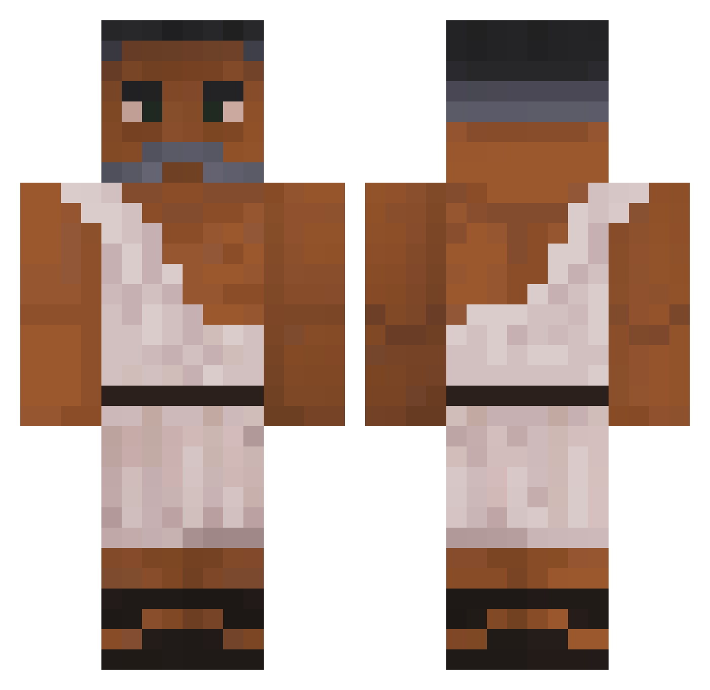 Sunlight_Solaire Minecraft skin, front and back view