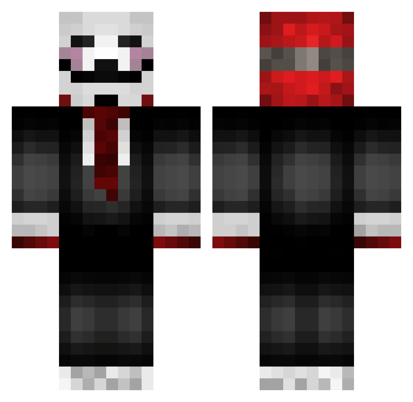 MineSzajew Minecraft skin, front and back view
