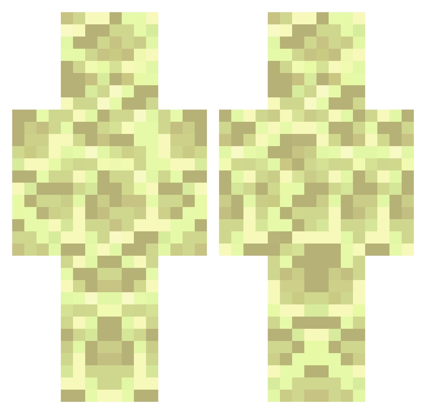 Yonangay Minecraft skin, front and back view