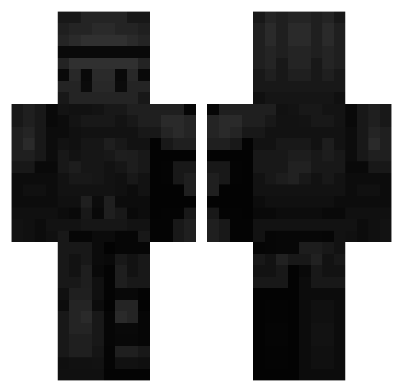 Uawe Minecraft skin, front and back view