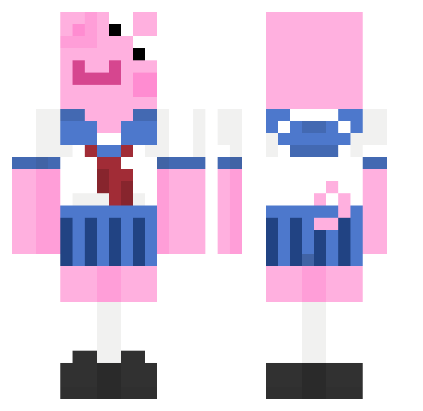 TTrangGF Minecraft skin, front and back view