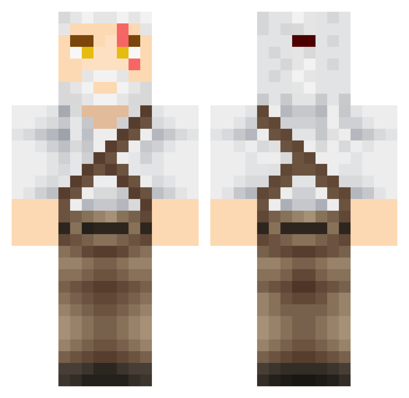 HankCo Minecraft skin, front and back view