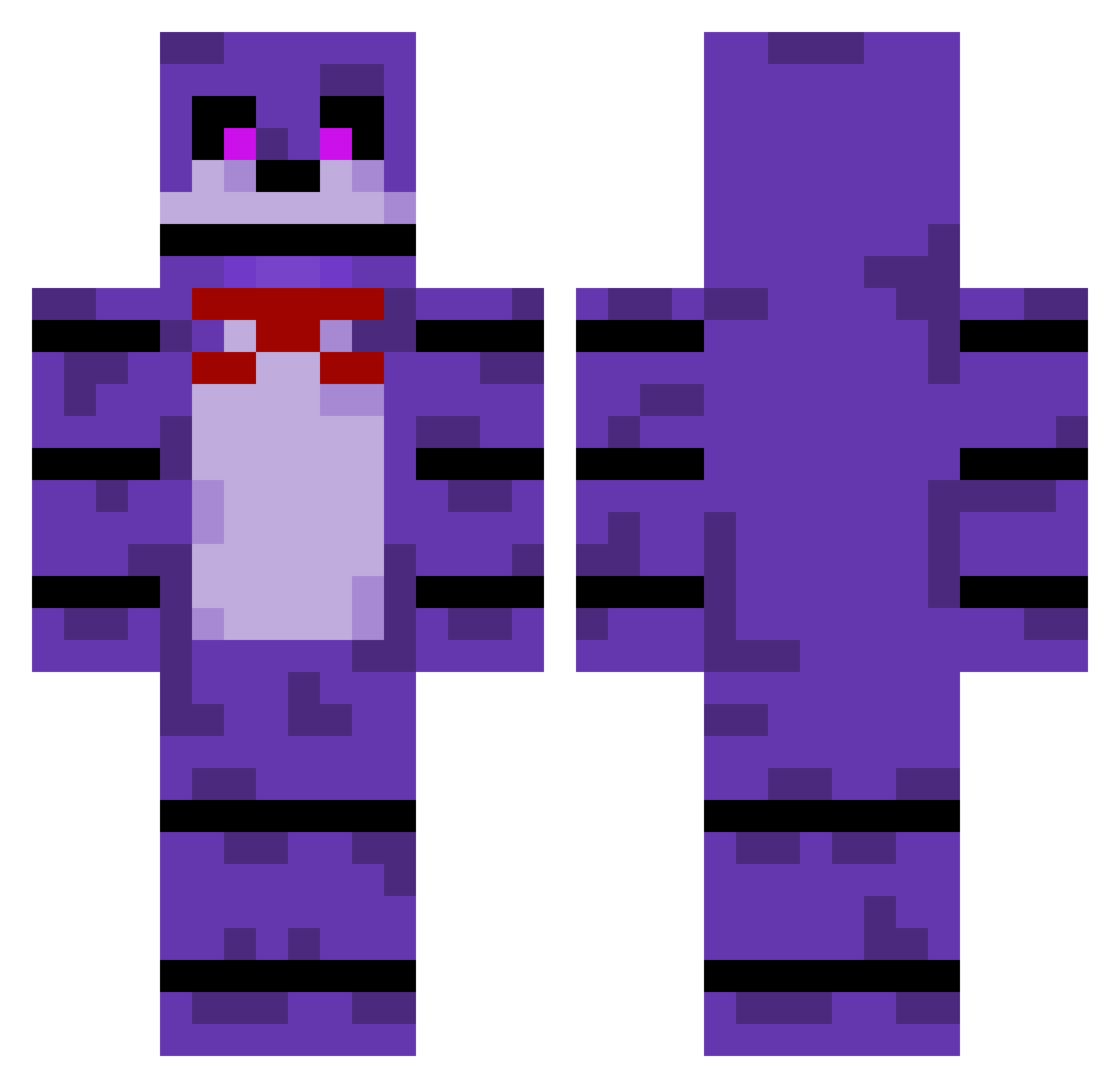 welkln Minecraft skin, front and back view