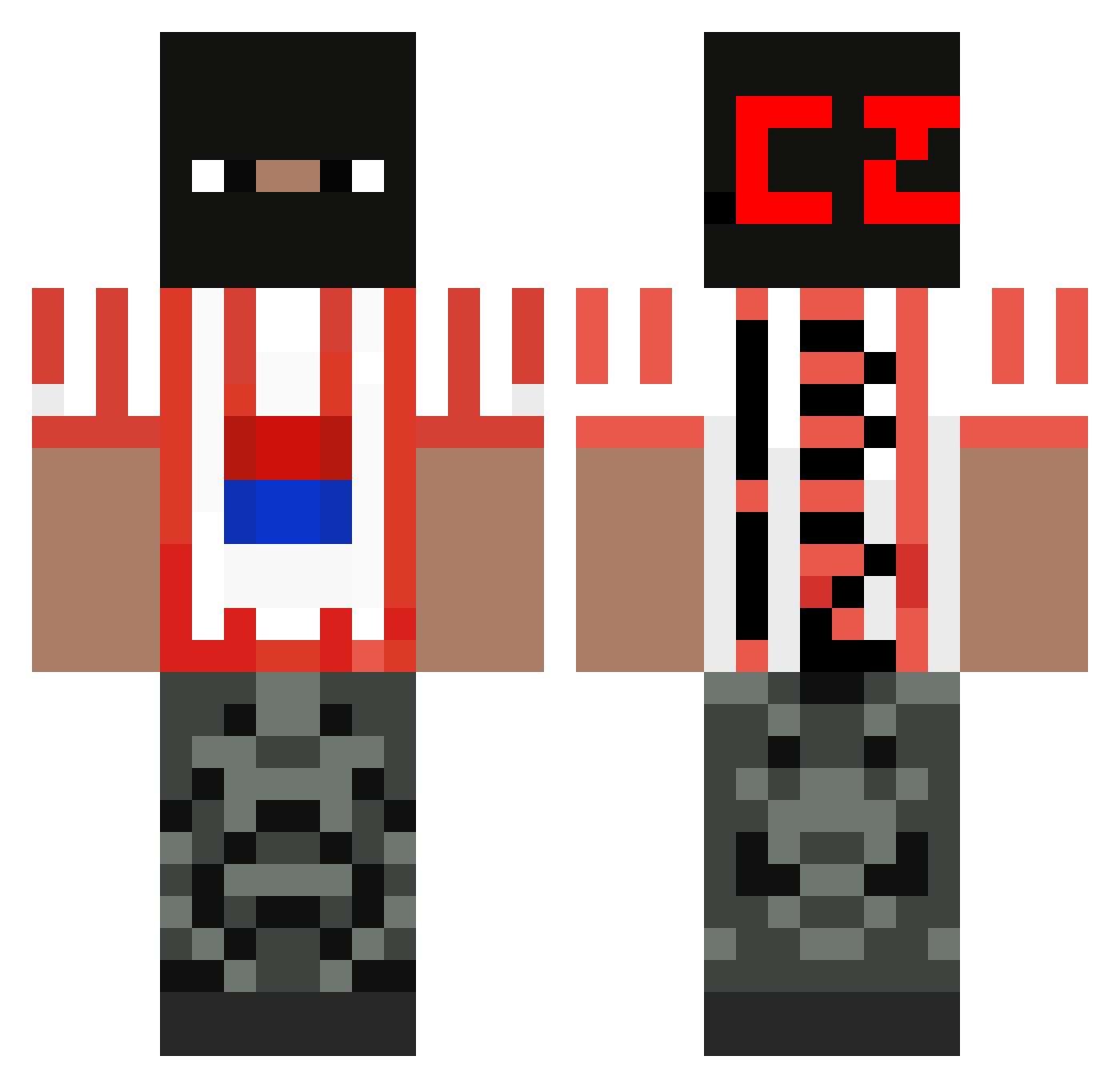Hassan1997 Minecraft skin, front and back view