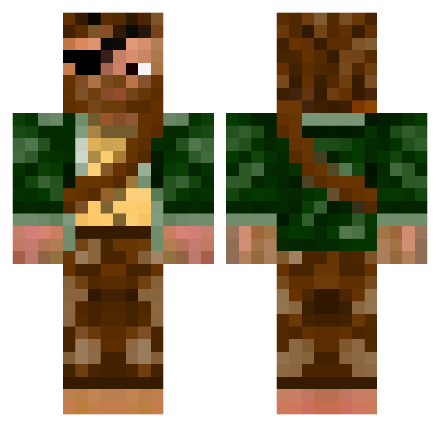 sxripty Minecraft skin, front and back view