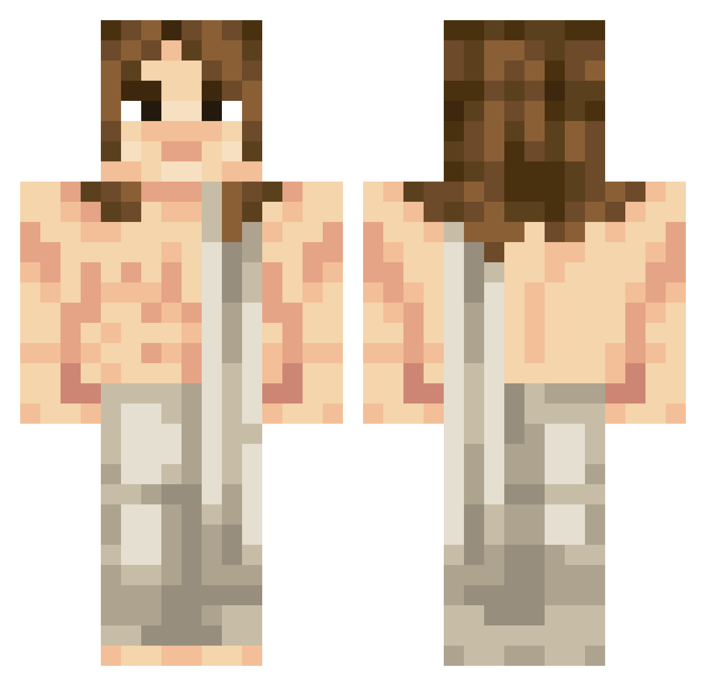 elnino258 Minecraft skin, front and back view