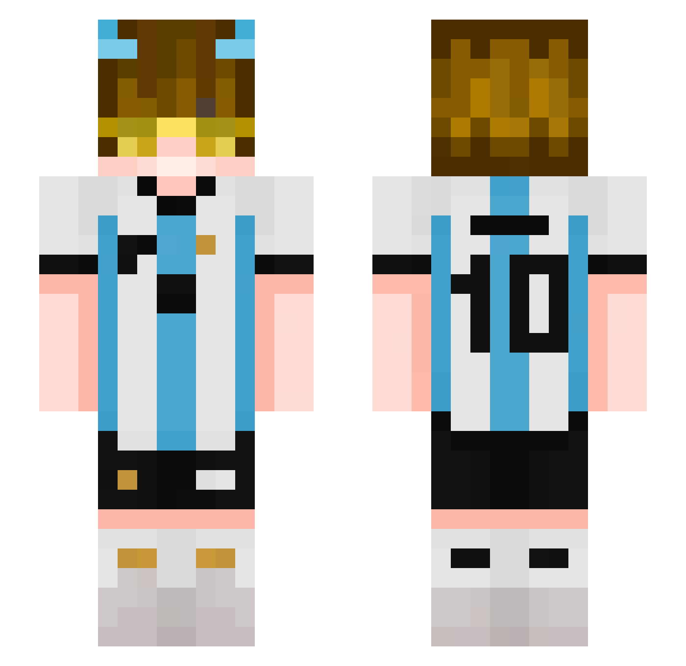 Trigeminou Minecraft skin, front and back view