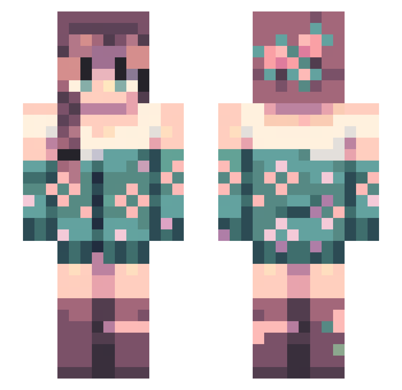 AstralHorizon42 Minecraft skin, front and back view