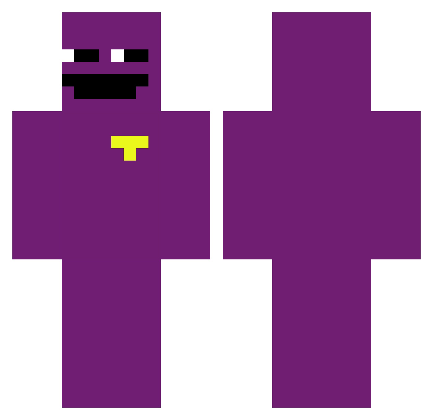 ludicse Minecraft skin, front and back view