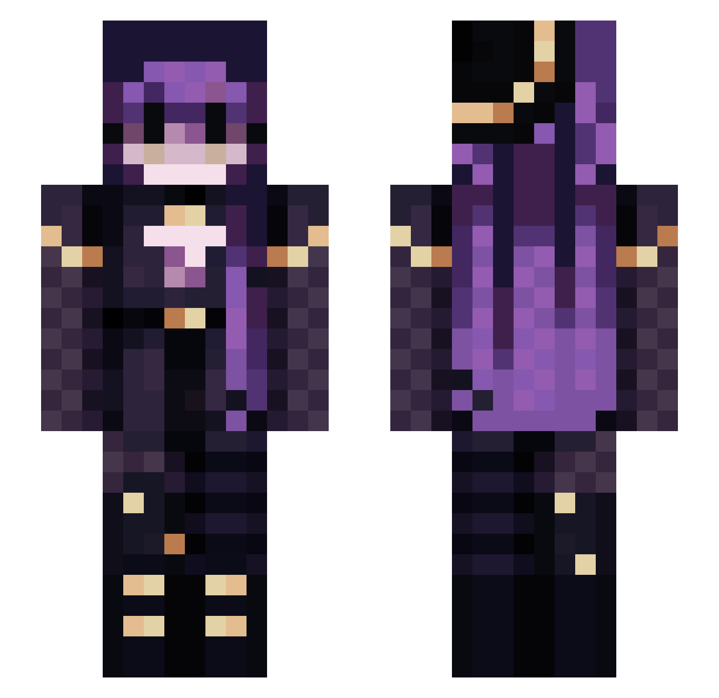xGamerKata Minecraft skin, front and back view