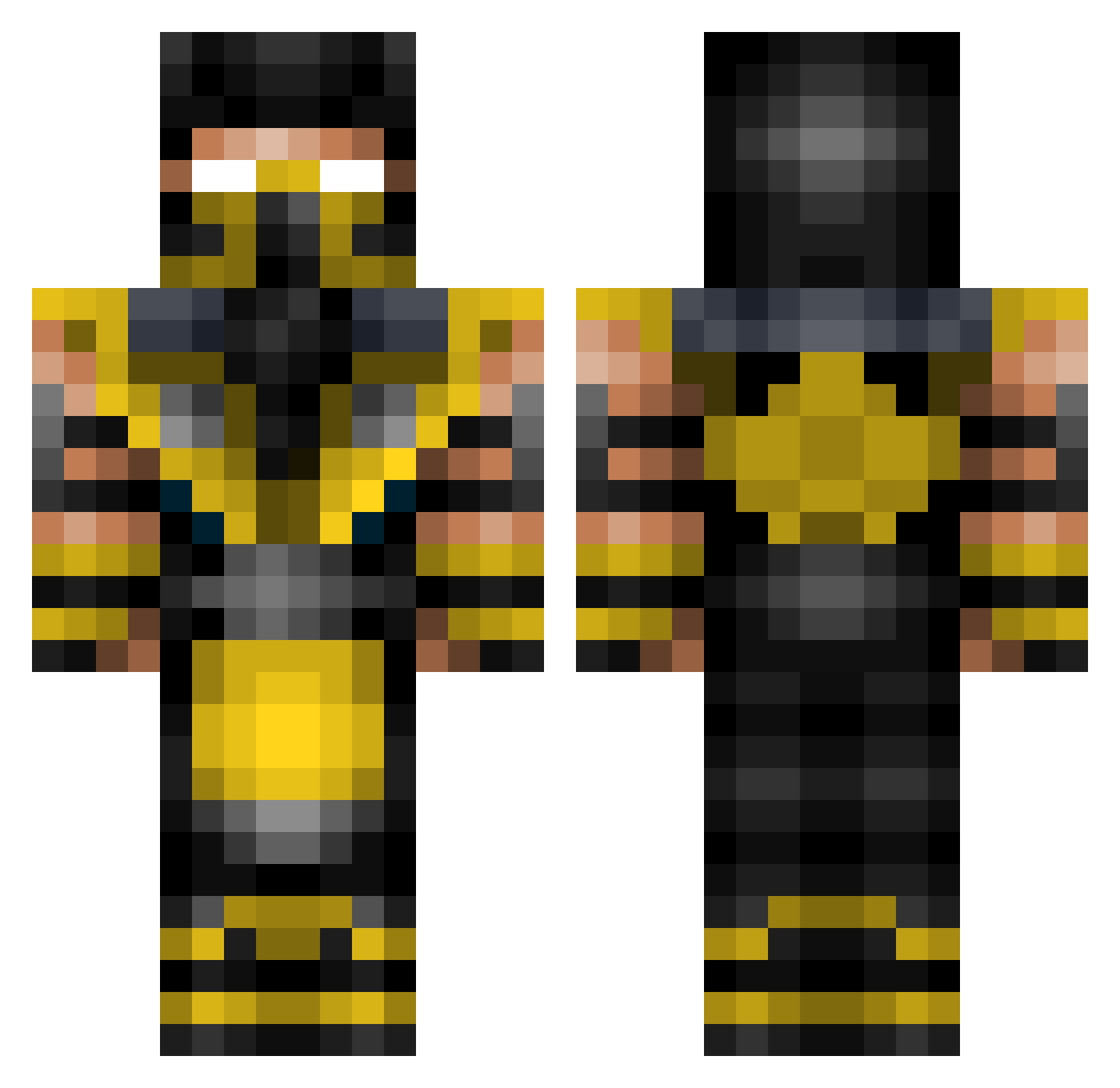 RiZe_ Minecraft skin, front and back view
