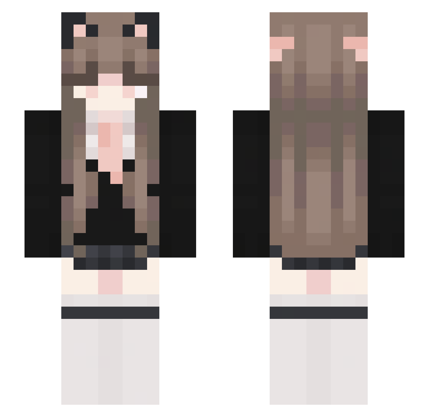 WeepingSouls Minecraft skin, front and back view