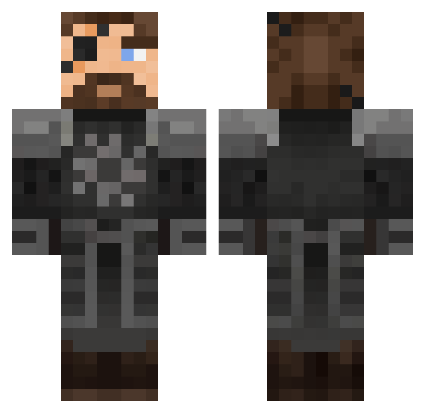 BeiXiaoHan Minecraft skin, front and back view