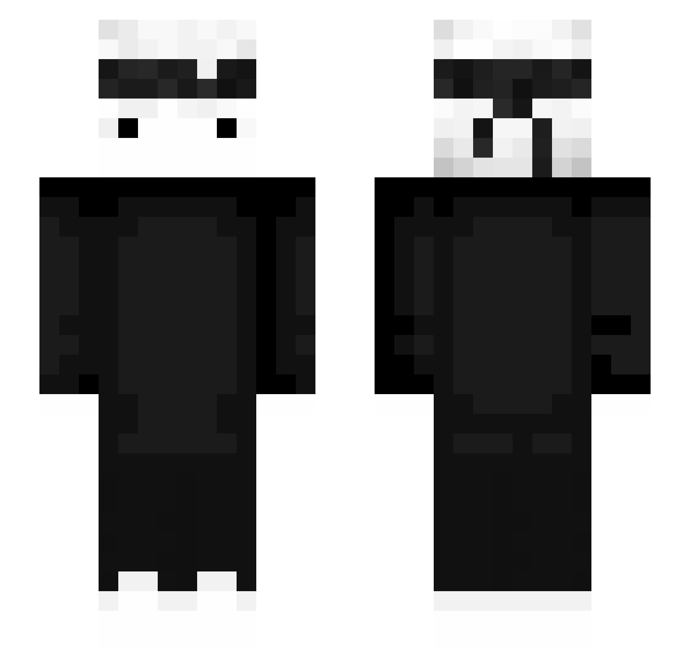 uBad_ Minecraft skin, front and back view