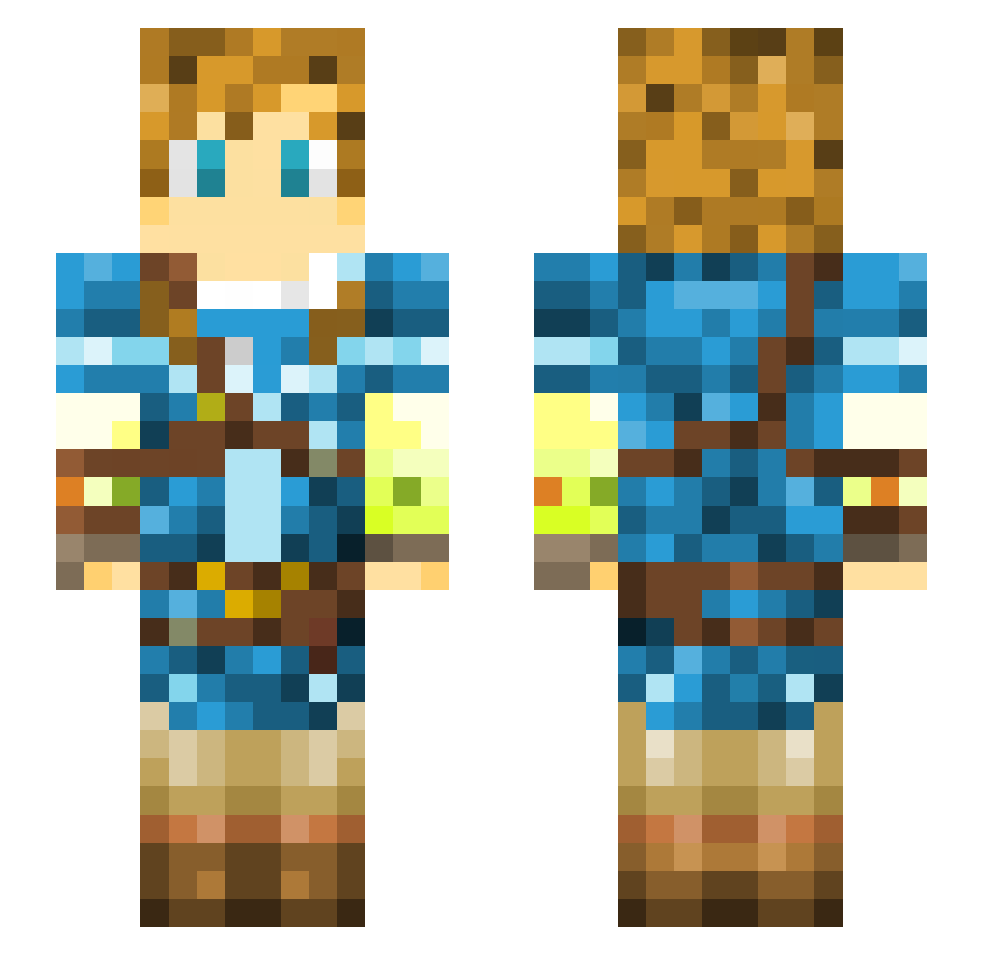 SpicyPizza_ Minecraft skin, front and back view