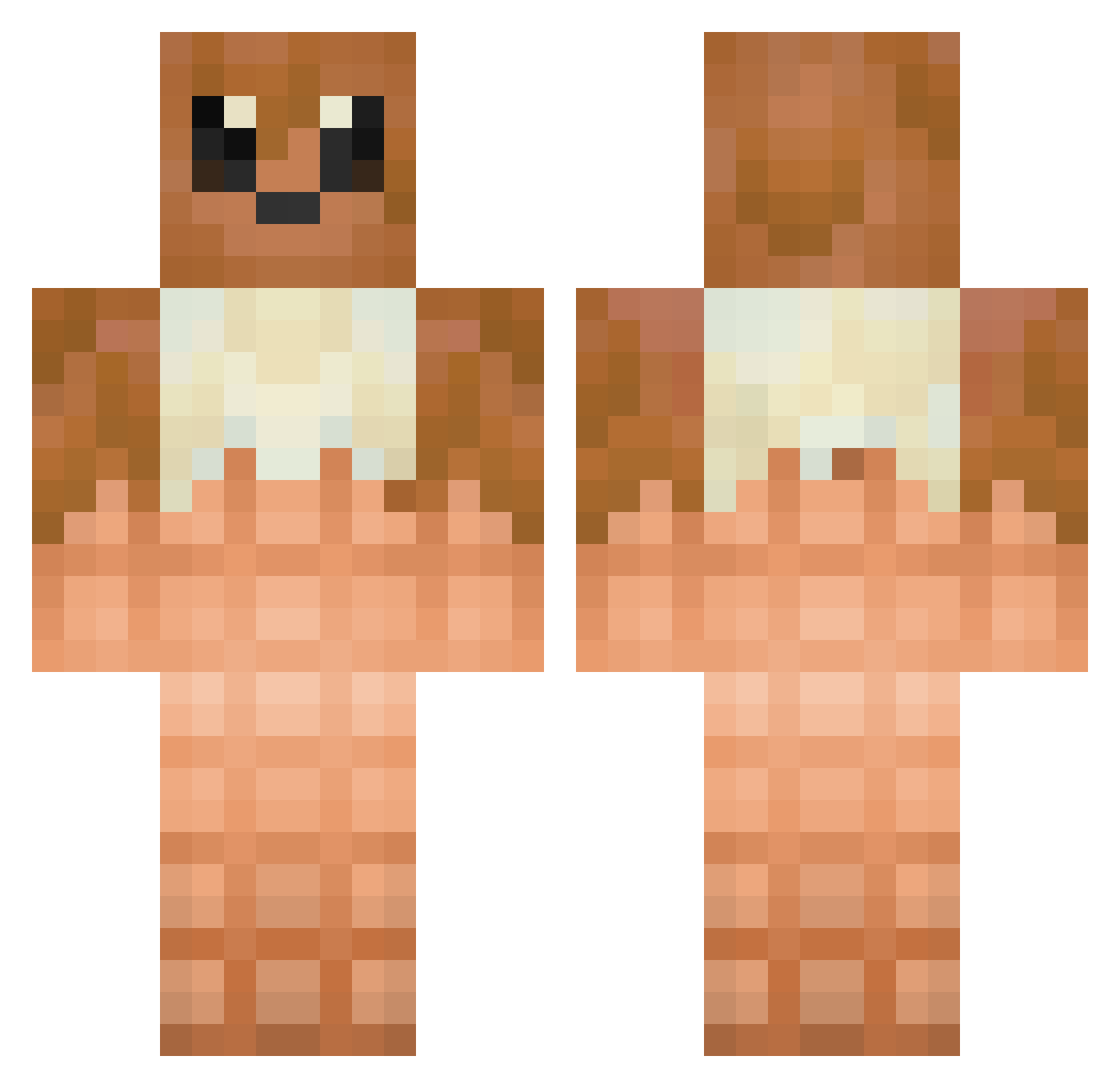 HiImWiesl Minecraft skin, front and back view