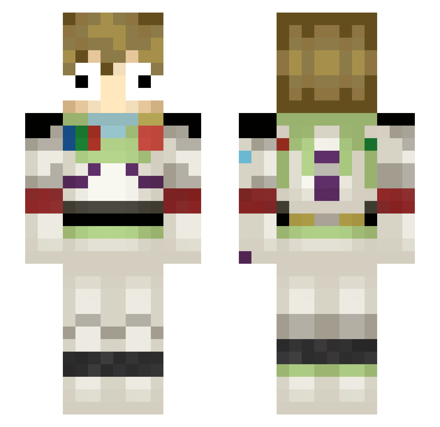 snazycraft Minecraft skin, front and back view